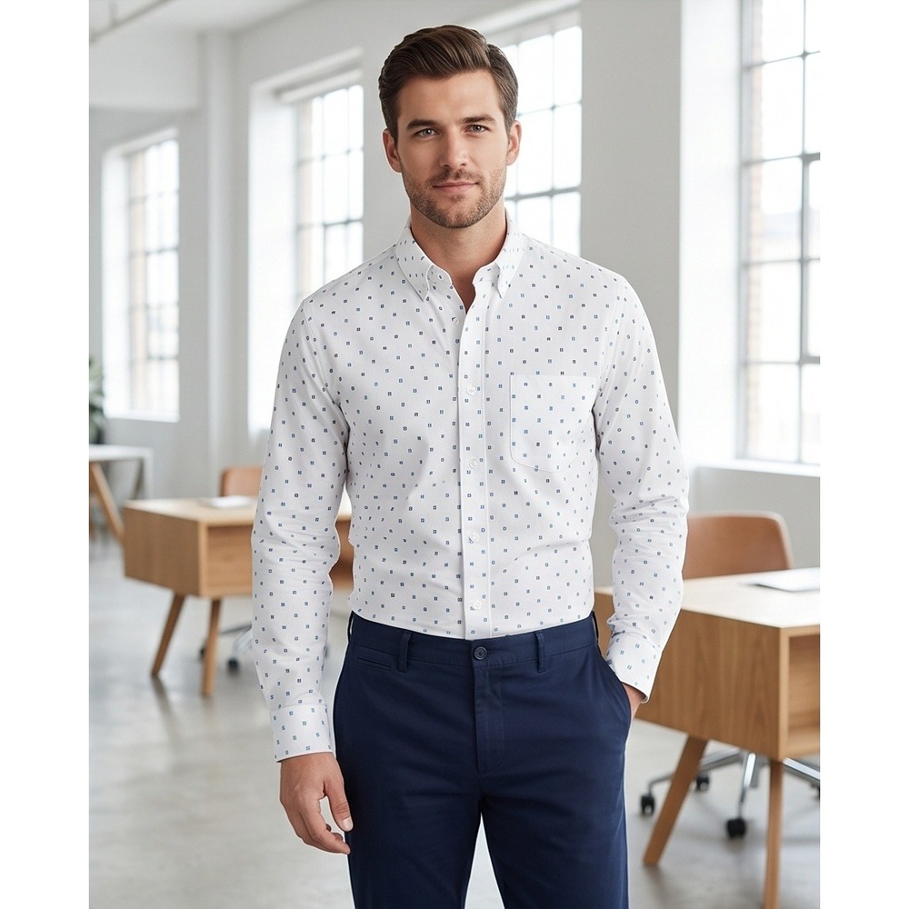 Lands' End Men's 19-35/T‎ Traditional Fit Supima No Iron Oxford Dress Shirt NEW